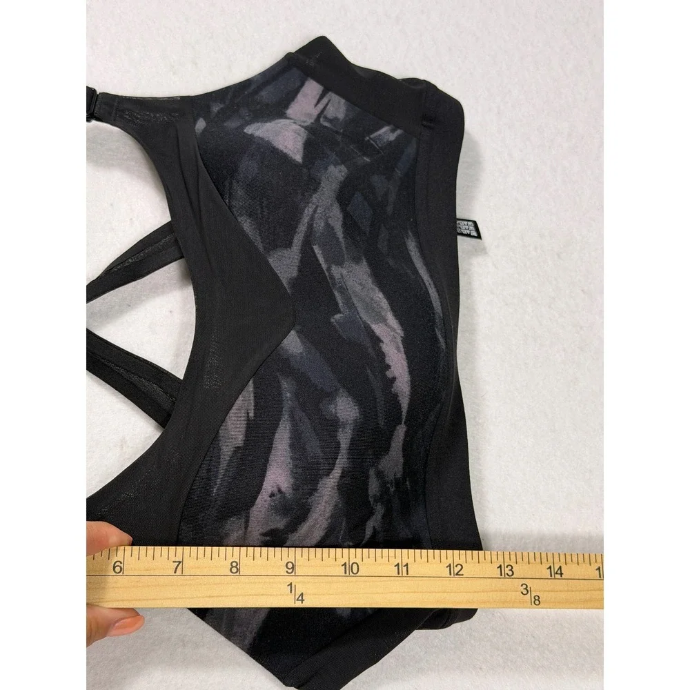 Victoria's Secret Sport Bra Women 34C Black Camo On Point Incredible Racerback